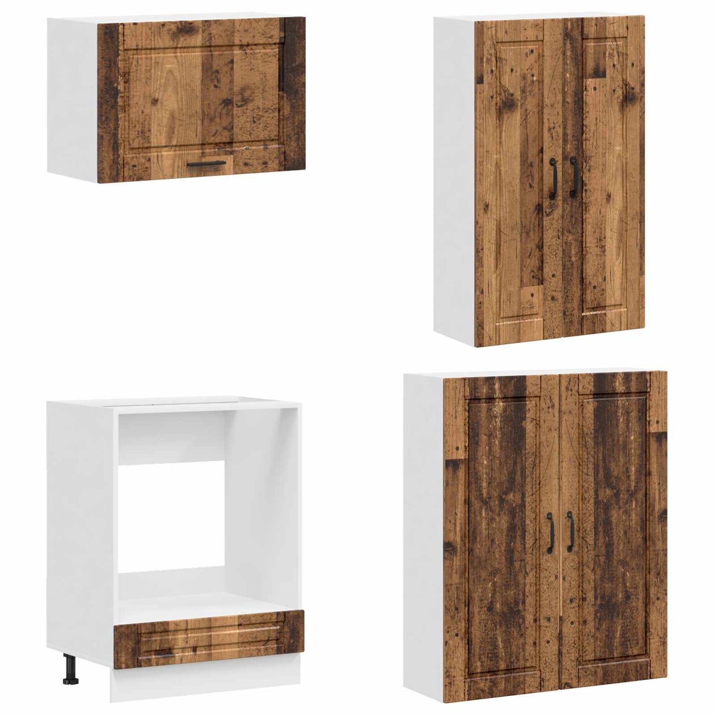 vidaXL Kitchen Unit PORTO 8 pcs Old Wood Engineered Wood 4