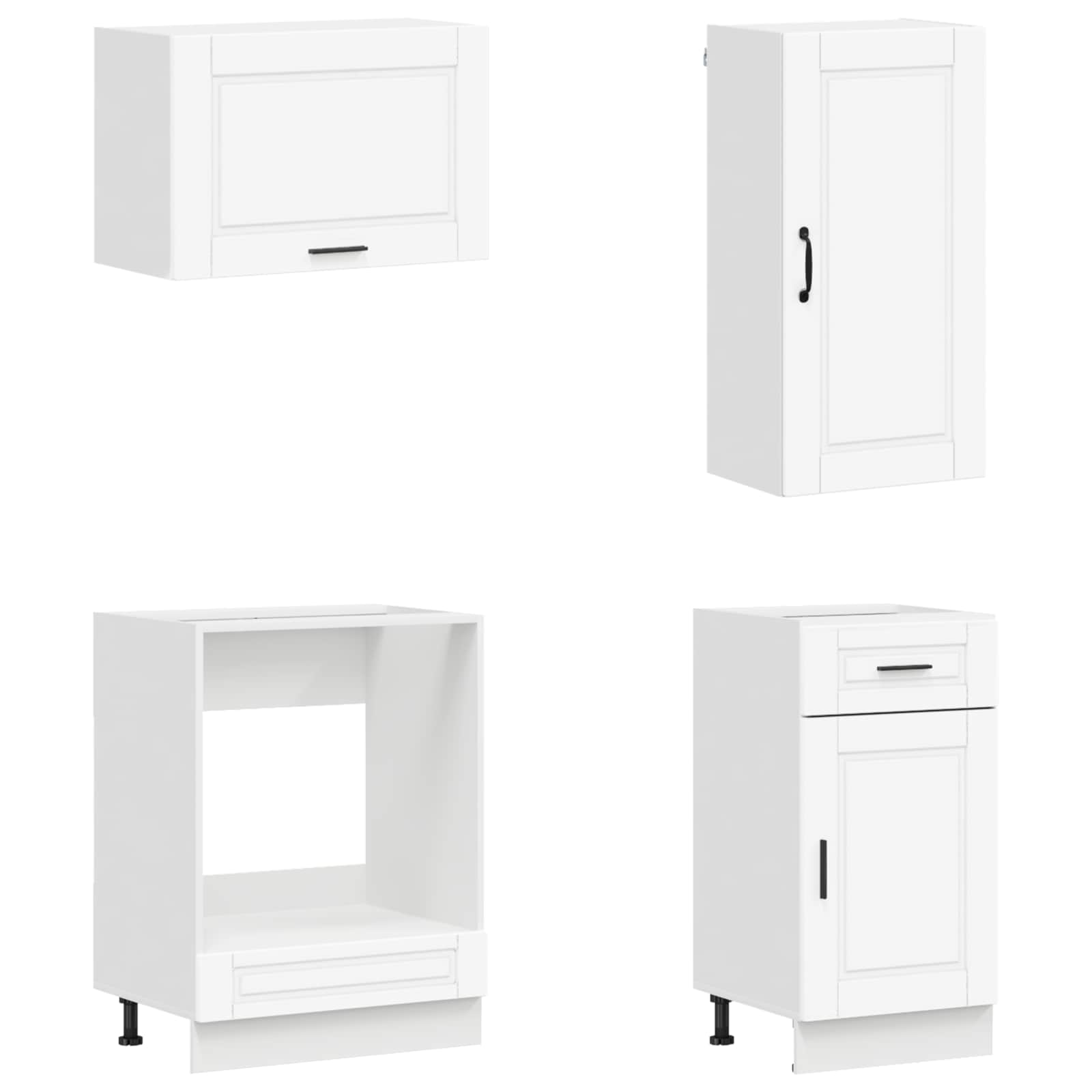 vidaXL Kitchen Unit PORTO 8 pcs White Engineered Wood 4