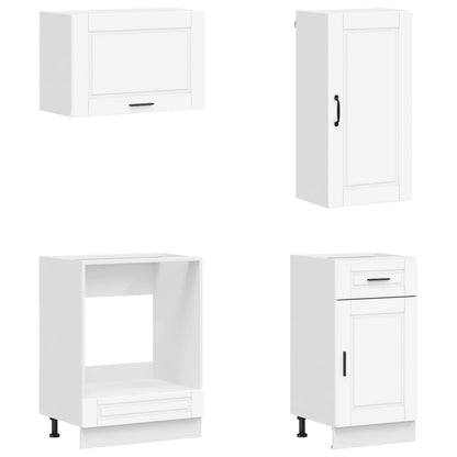 vidaXL Kitchen Unit PORTO 8 pcs White Engineered Wood 4