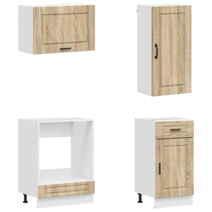 vidaXL Kitchen Unit PORTO 8 pcs Sonoma Oak Engineered Wood 4