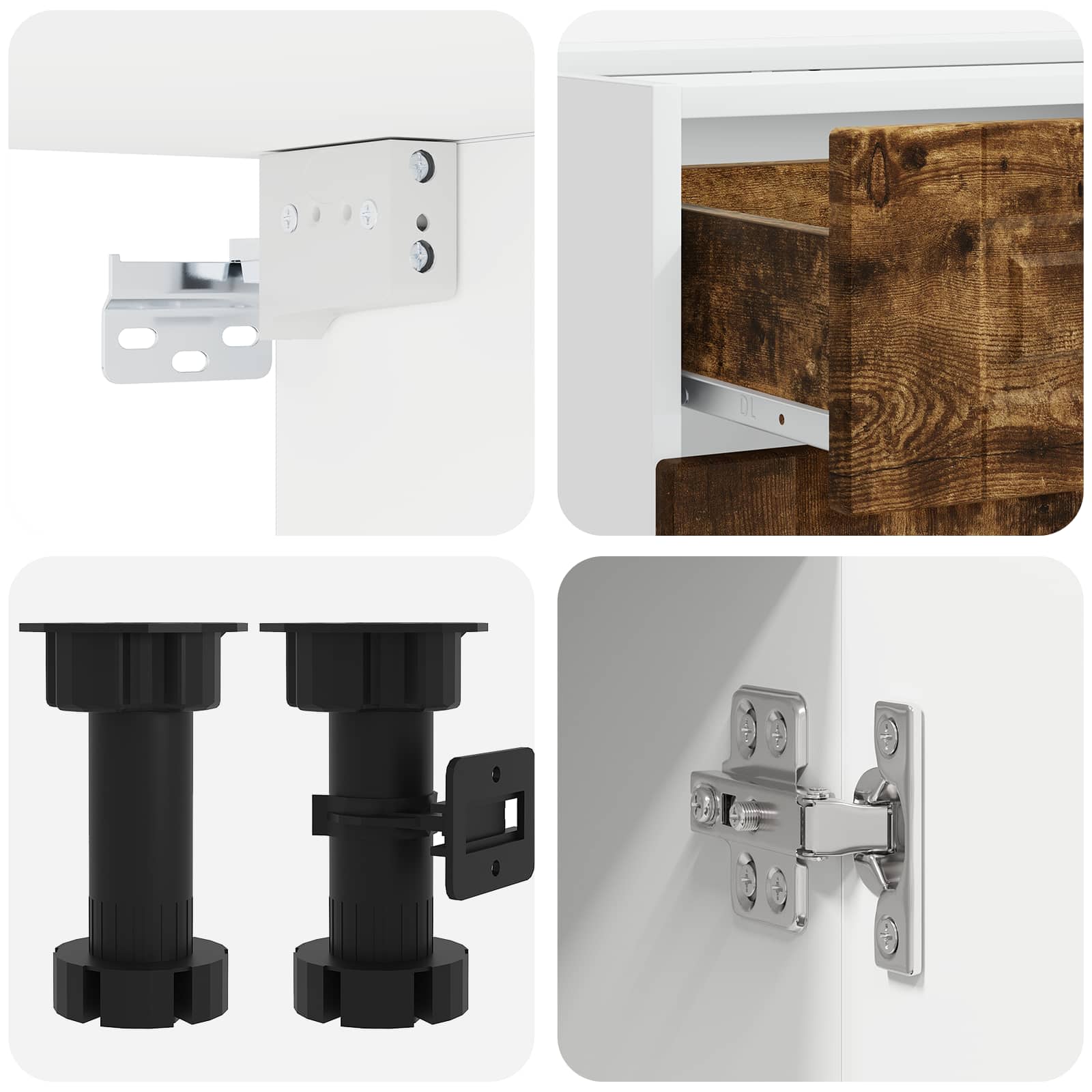 vidaXL Kitchen Unit PORTO 8 pcs Smoked Oak Engineered Wood 5