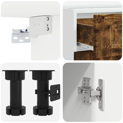 vidaXL Kitchen Unit PORTO 8 pcs Smoked Oak Engineered Wood 5