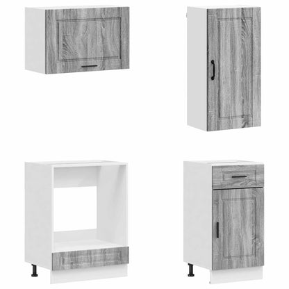 vidaXL Kitchen Unit PORTO 8 pcs Grey Sonoma Engineered Wood 4