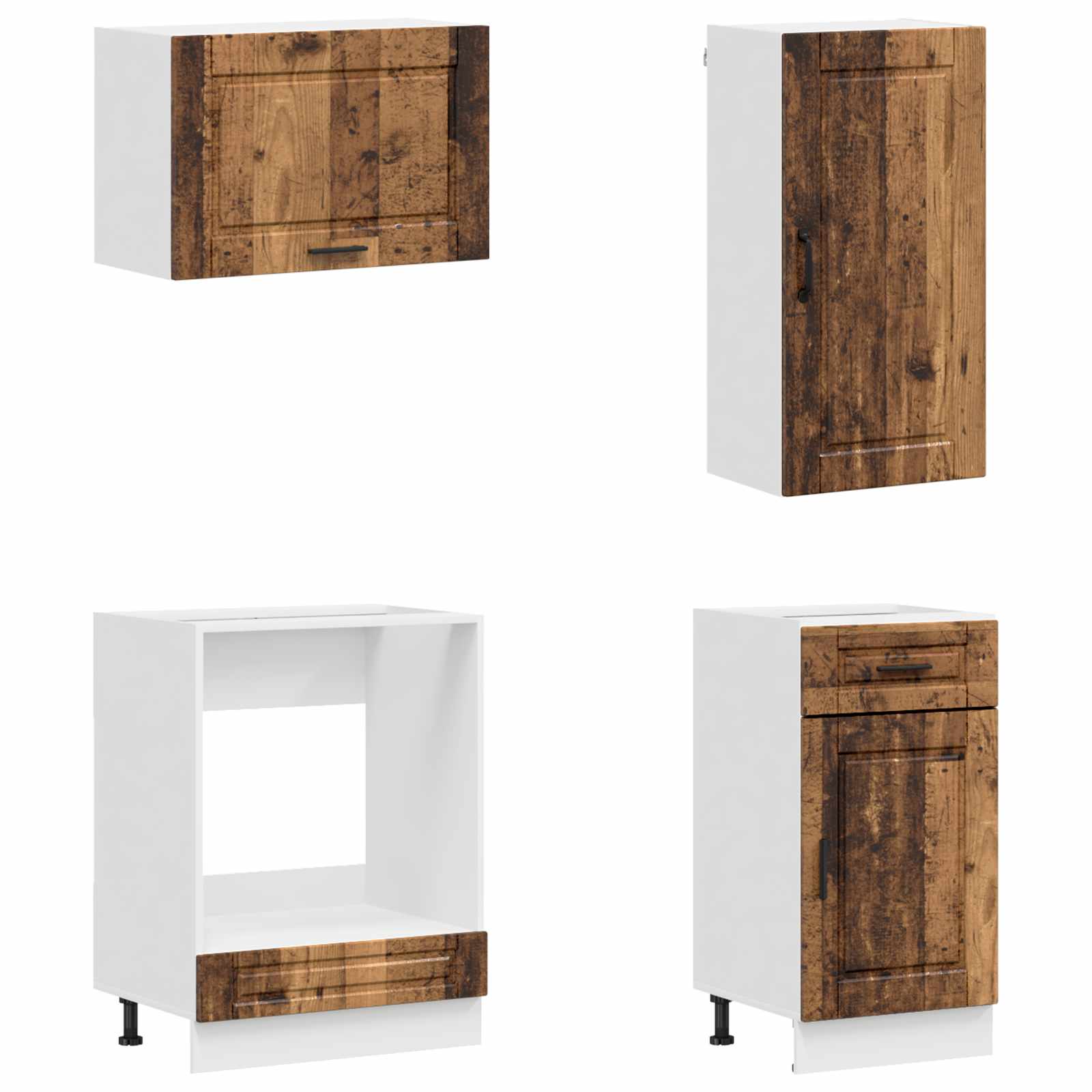 vidaXL Kitchen Unit PORTO 8 pcs Old Wood Engineered Wood 4