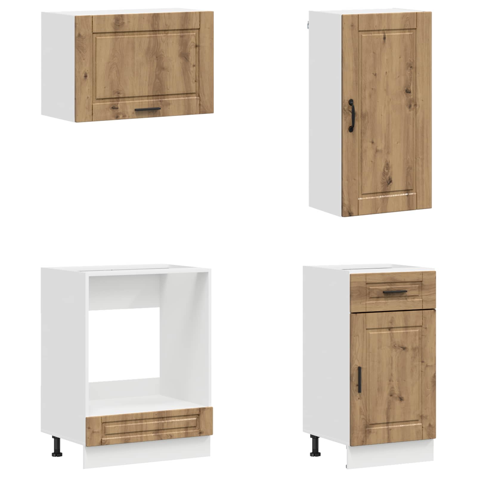 vidaXL Kitchen Unit PORTO 8 pcs Artisan Oak Engineered Wood 4