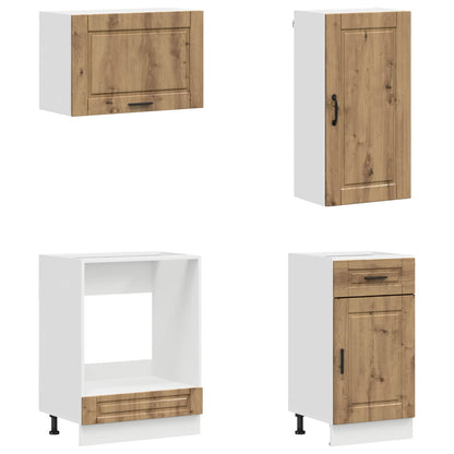vidaXL Kitchen Unit PORTO 8 pcs Artisan Oak Engineered Wood 4