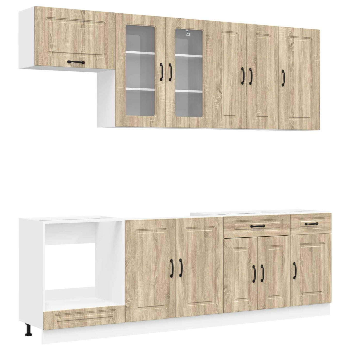 vidaXL Kitchen Unit KALMAR 8 pcs Sonoma Oak Engineered Wood 2
