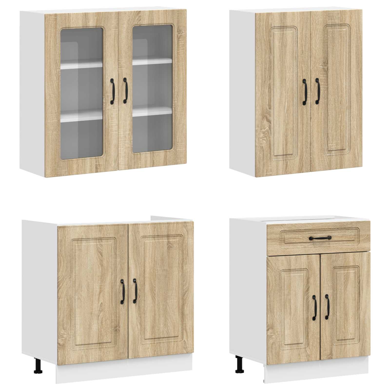 vidaXL Kitchen Unit KALMAR 8 pcs Sonoma Oak Engineered Wood 3