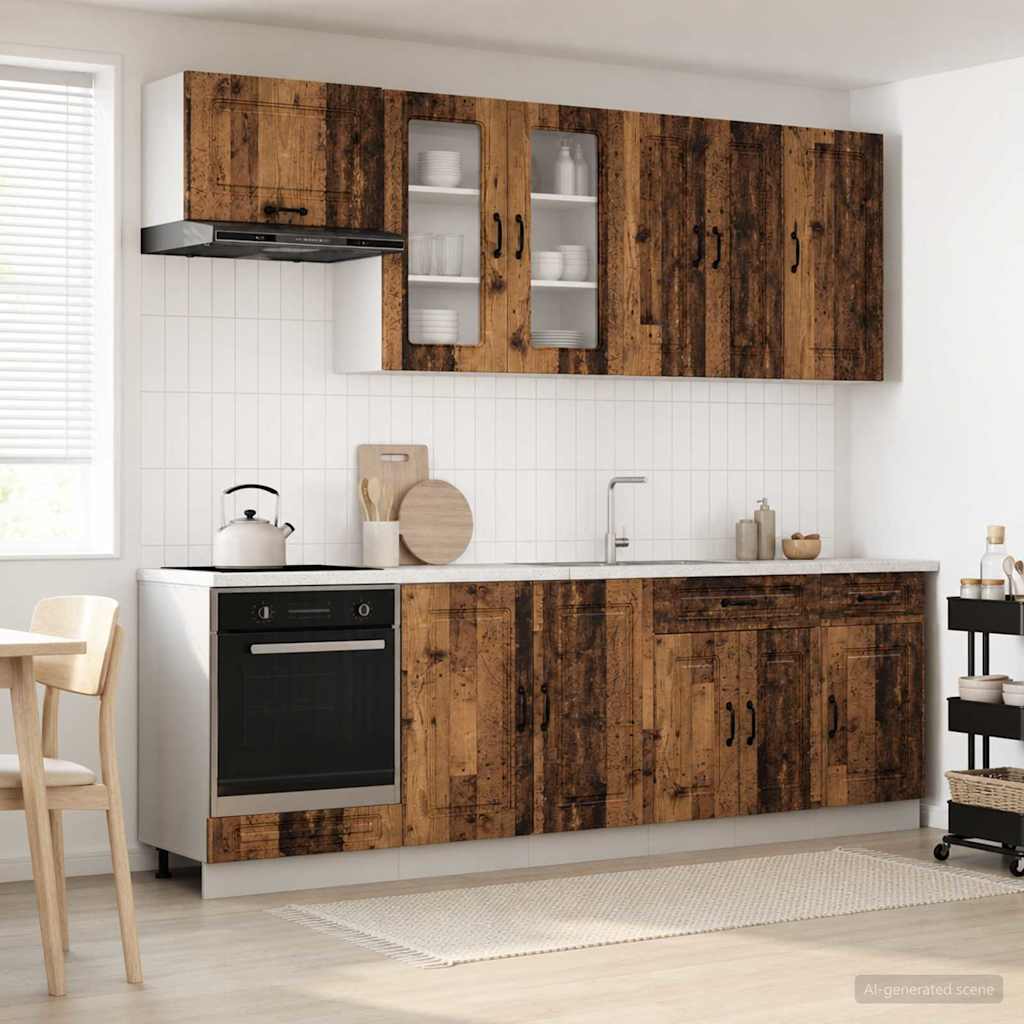 vidaXL Kitchen Unit KALMAR 8 pcs Old Wood Engineered Wood 1