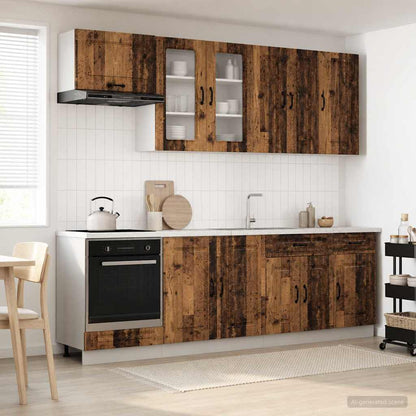 vidaXL Kitchen Unit KALMAR 8 pcs Old Wood Engineered Wood 1