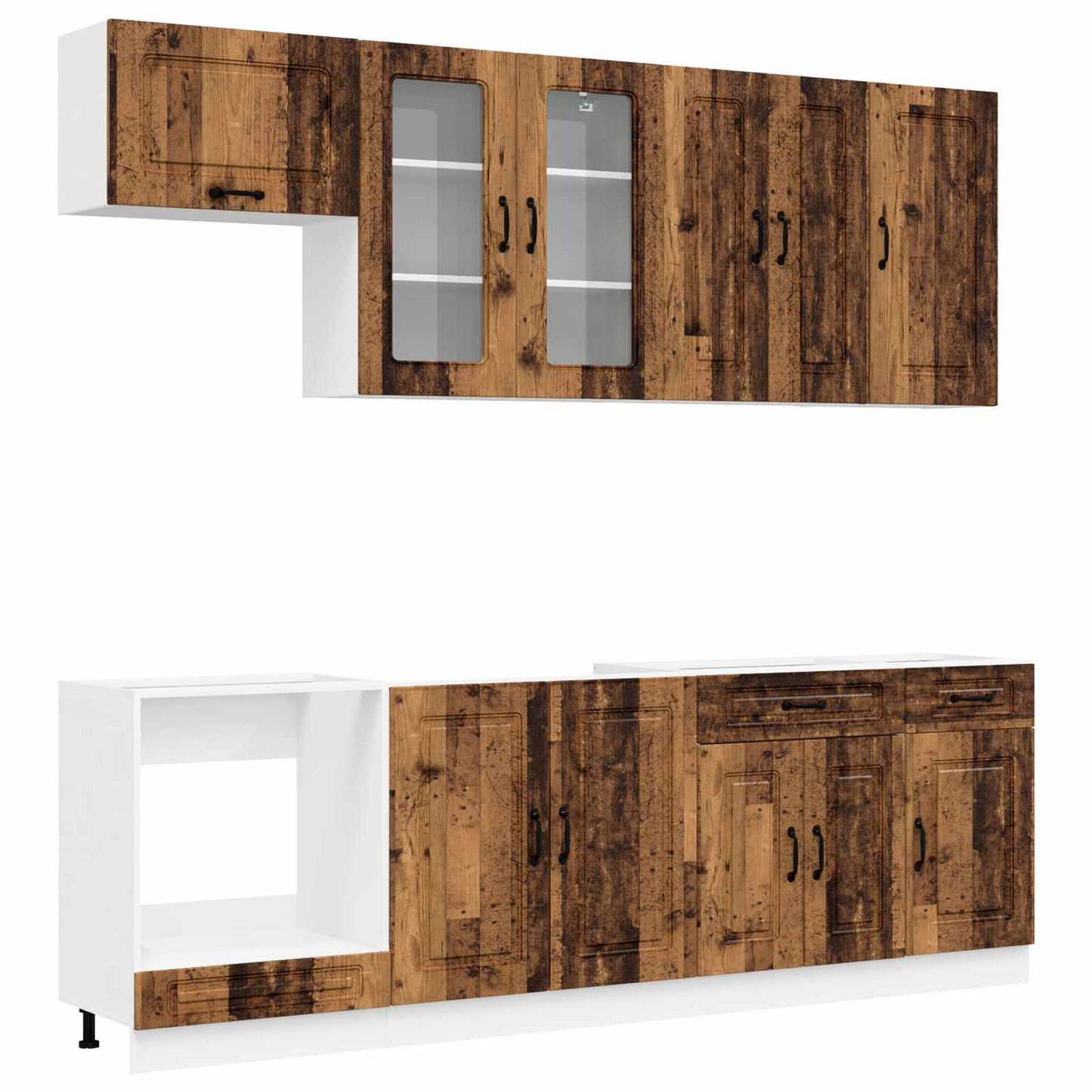 vidaXL Kitchen Unit KALMAR 8 pcs Old Wood Engineered Wood 2
