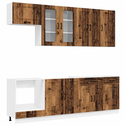 vidaXL Kitchen Unit KALMAR 8 pcs Old Wood Engineered Wood 2