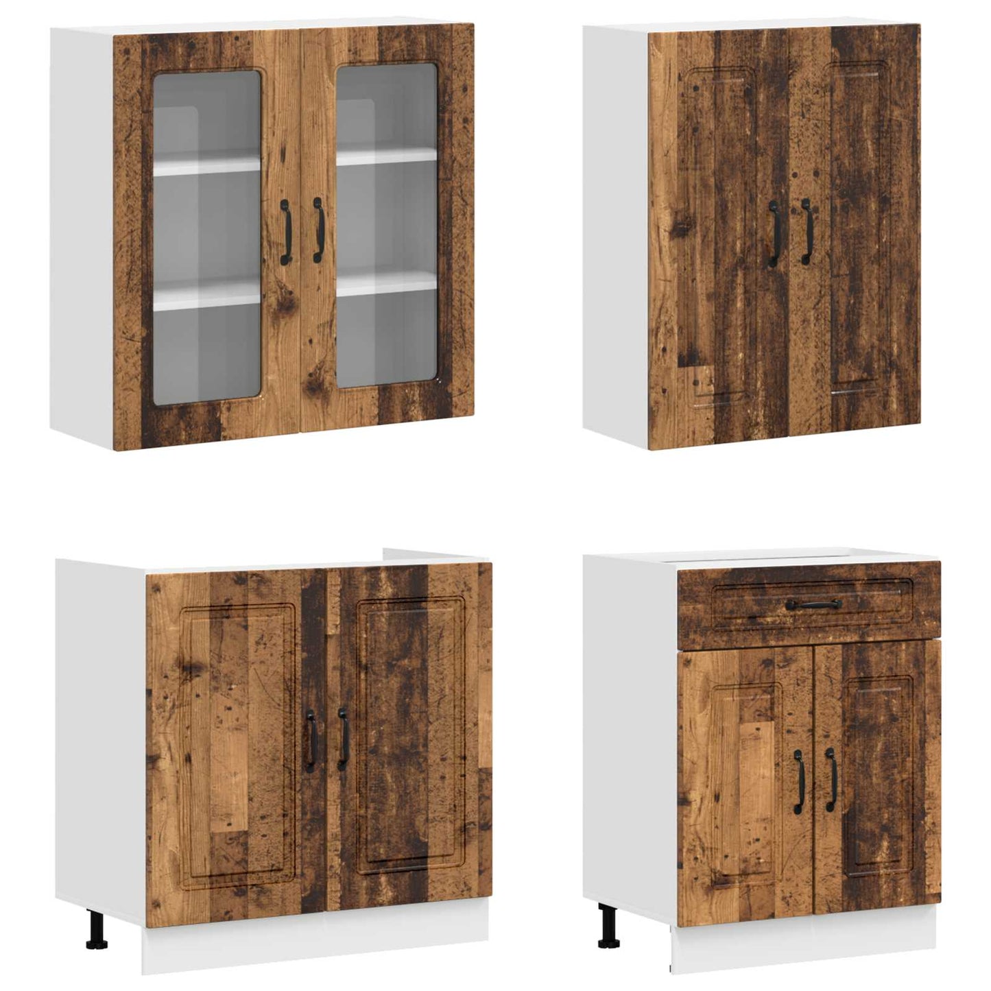 vidaXL Kitchen Unit KALMAR 8 pcs Old Wood Engineered Wood 3