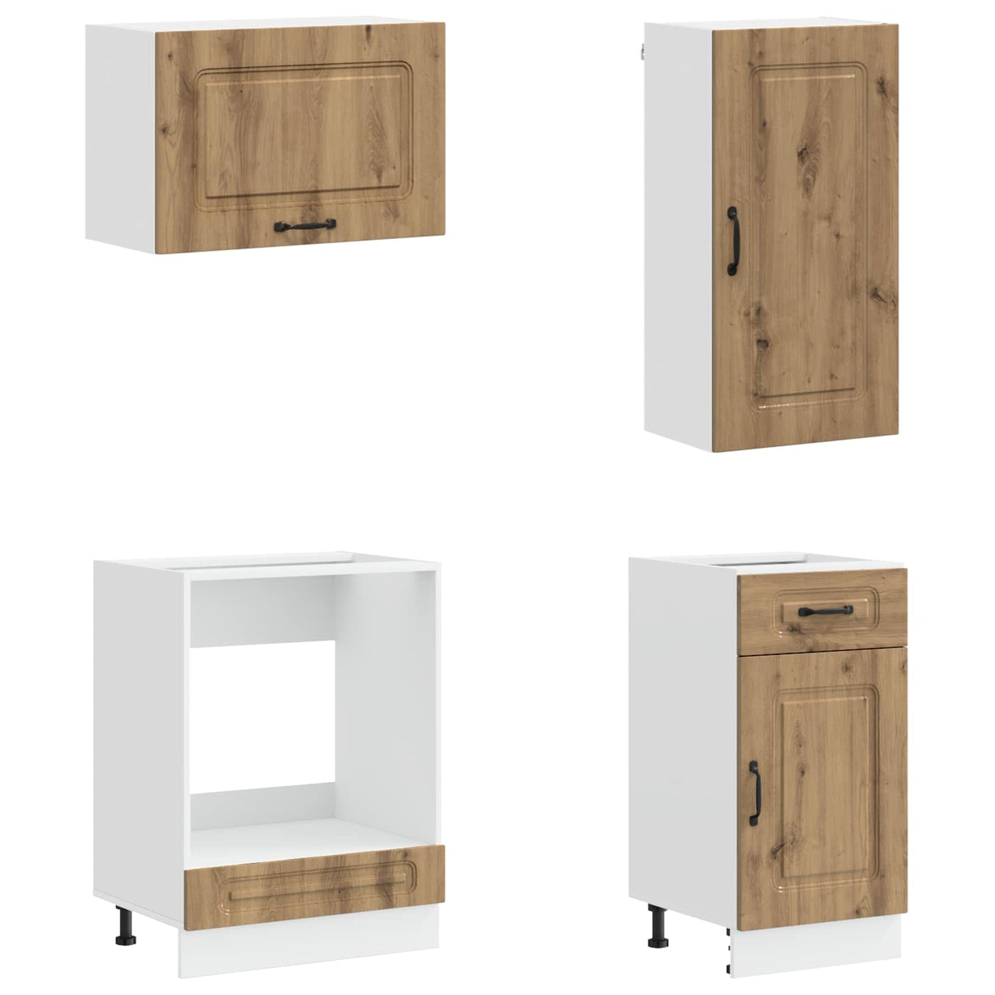 vidaXL Kitchen Unit KALMAR 8 pcs Artisan Oak Engineered Wood 3