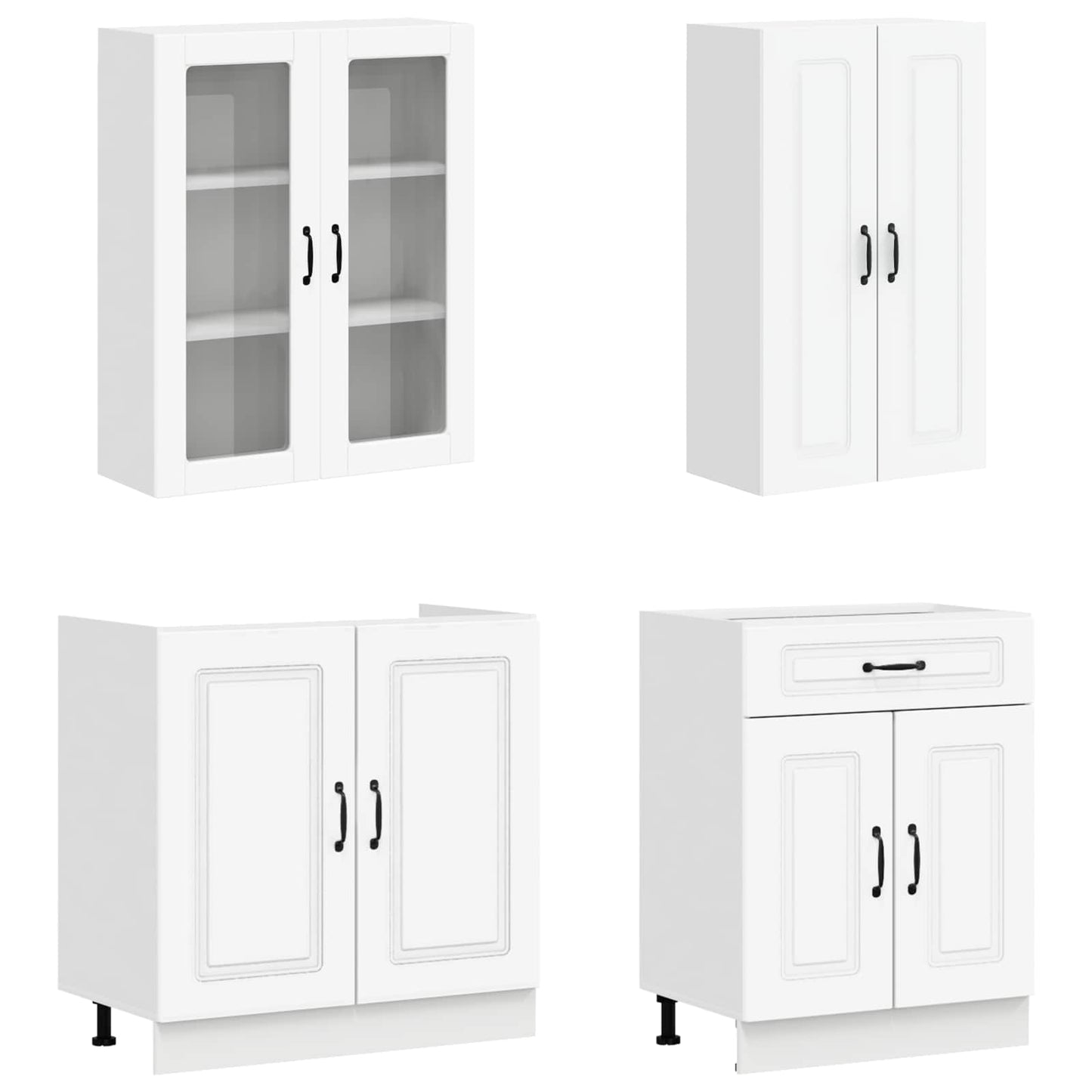 vidaXL Kitchen Unit KALMAR 8 pcs White Engineered Wood 2