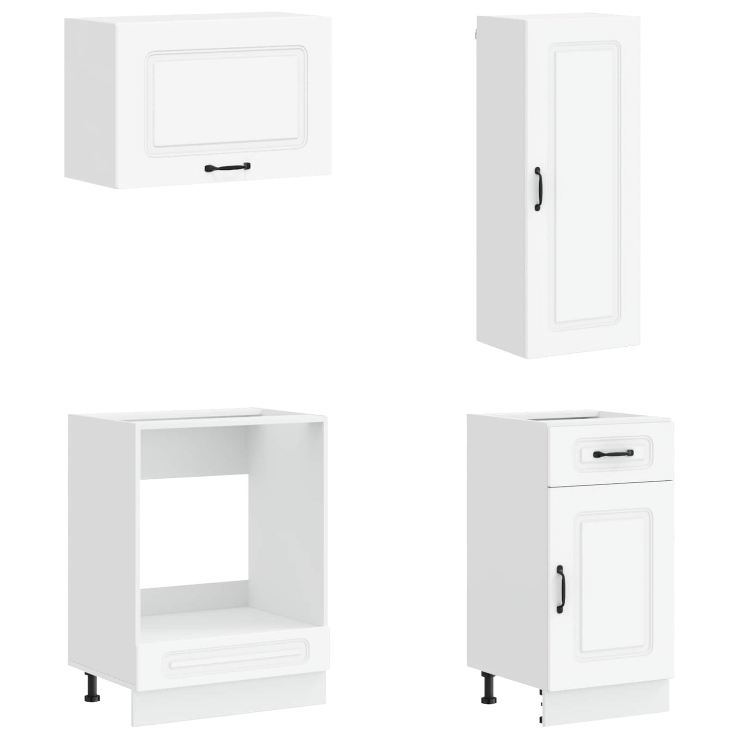 vidaXL Kitchen Unit KALMAR 8 pcs White Engineered Wood 3