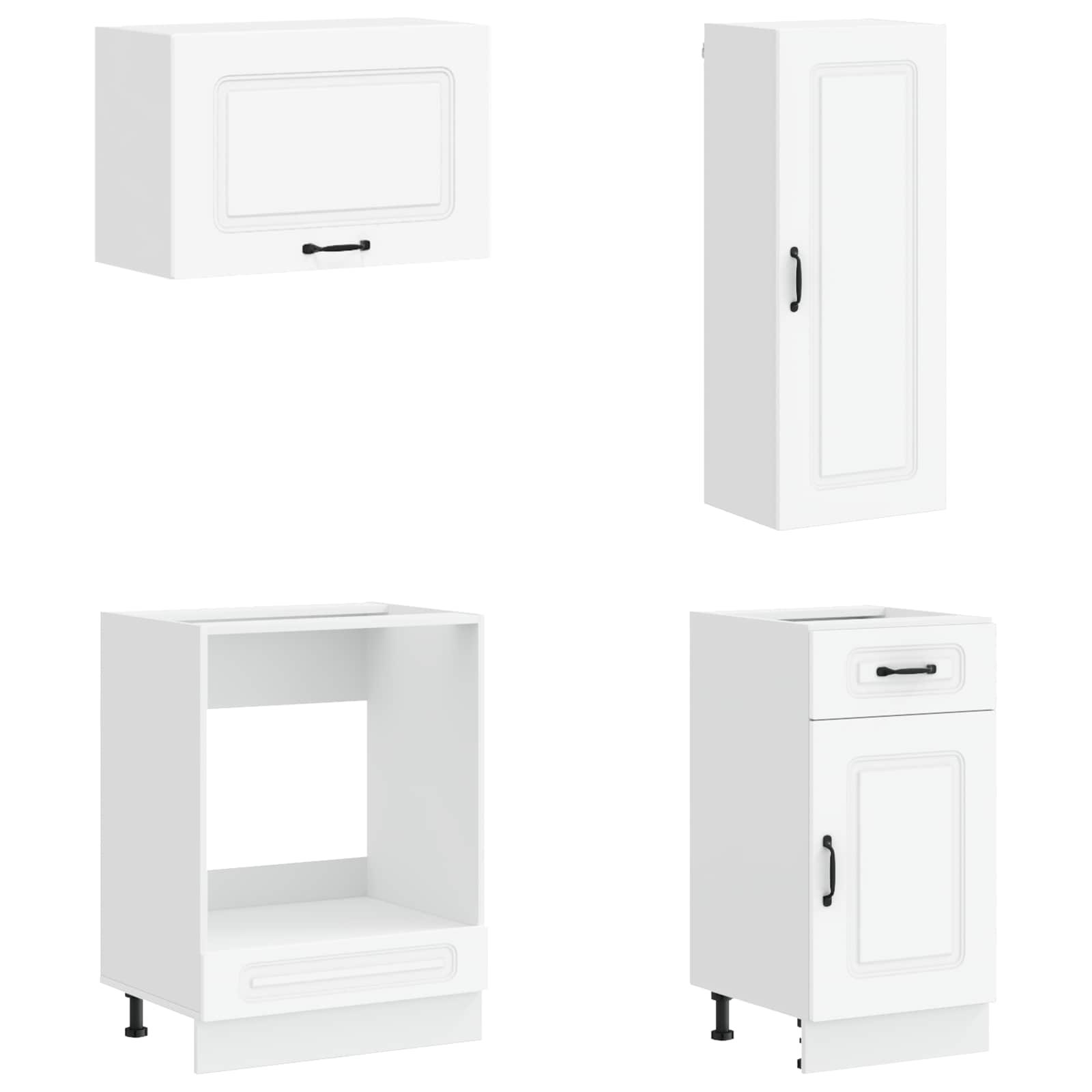 vidaXL Kitchen Unit KALMAR 8 pcs White Engineered Wood 3