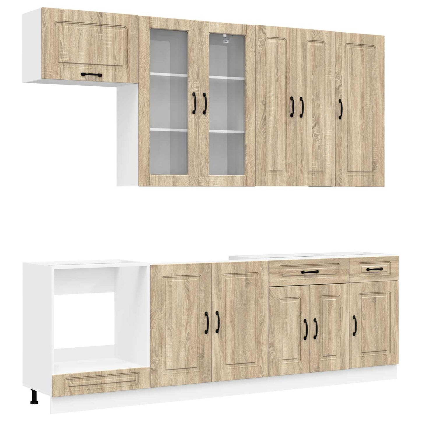 vidaXL Kitchen Unit KALMAR 8 pcs Sonoma Oak Engineered Wood 2