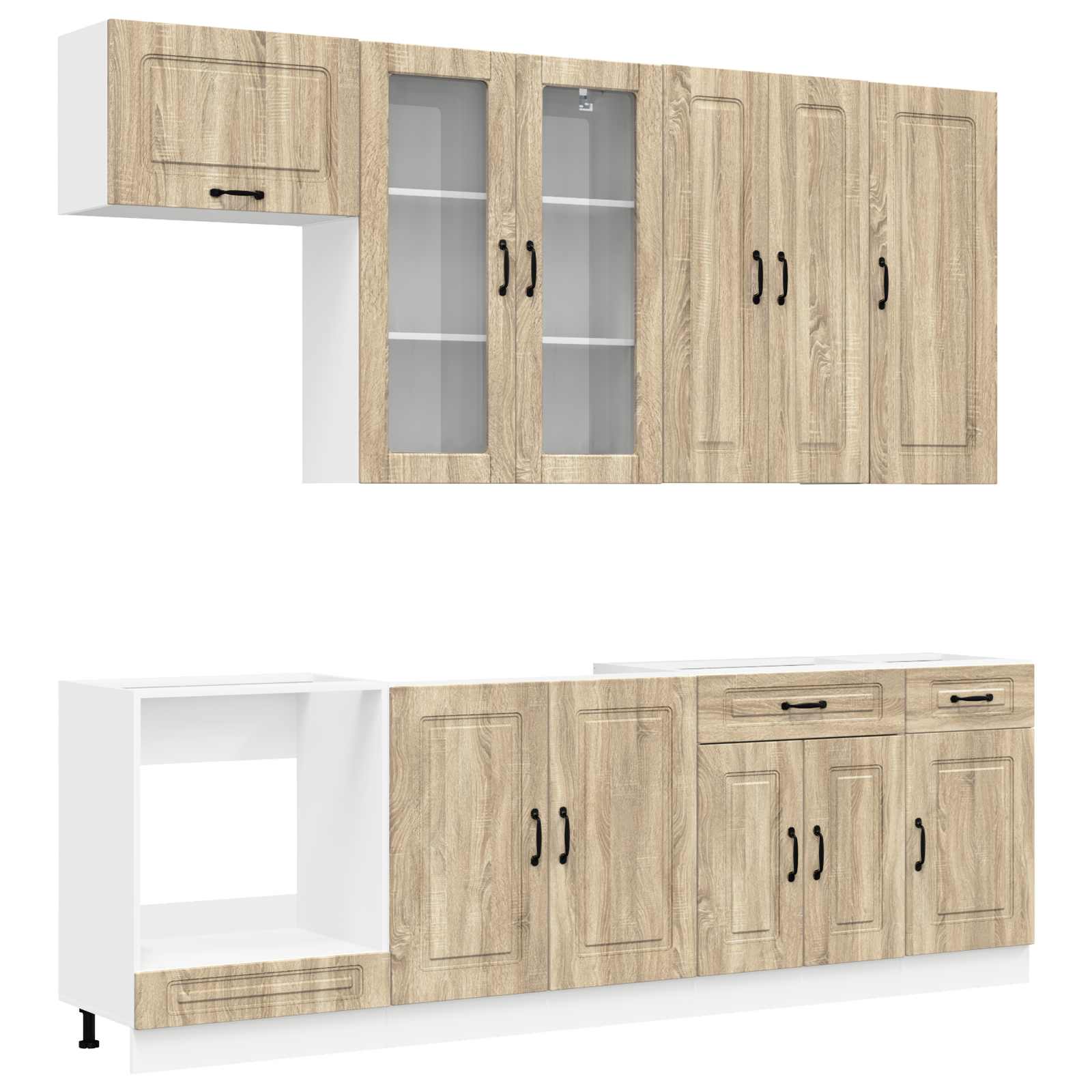 vidaXL Kitchen Unit KALMAR 8 pcs Sonoma Oak Engineered Wood 2
