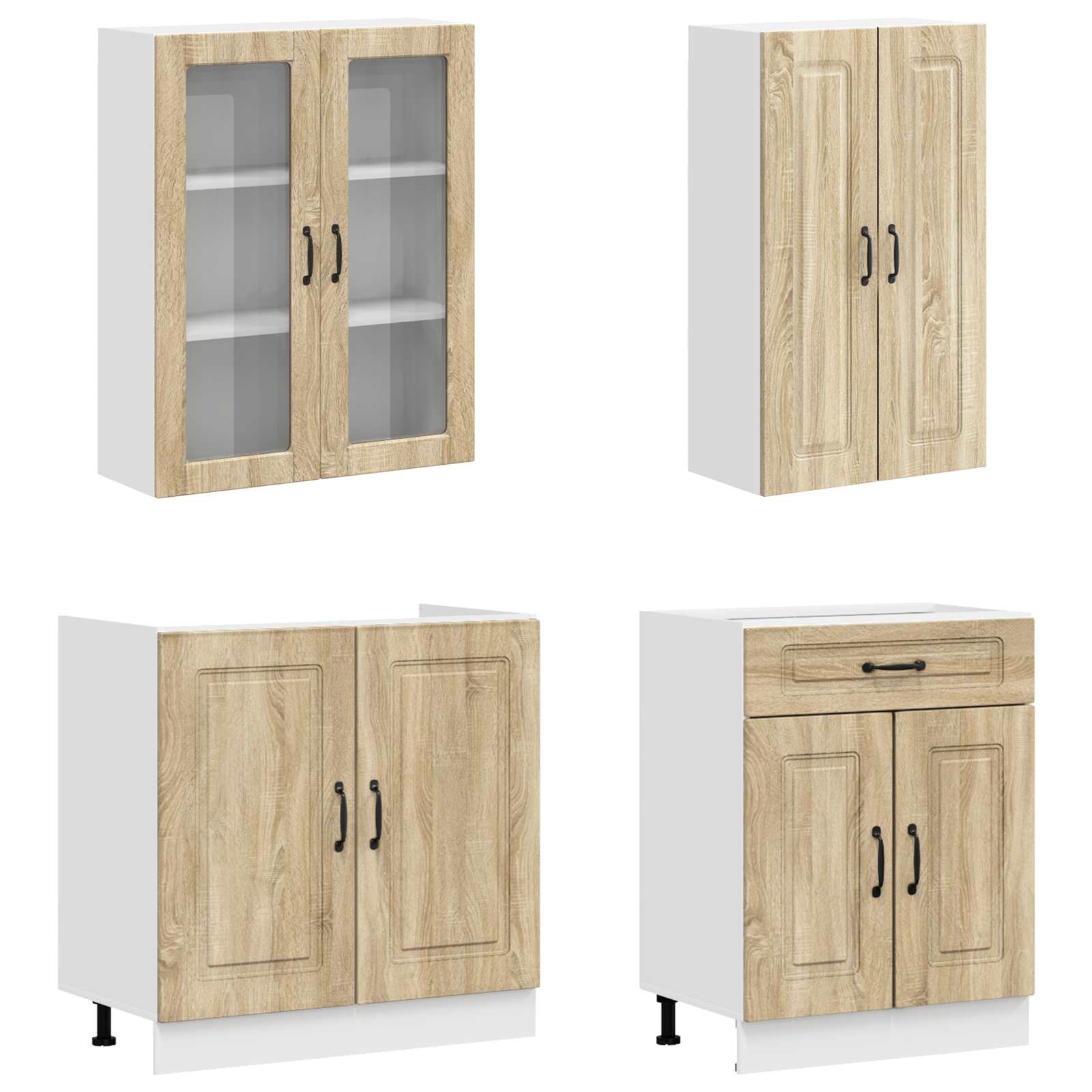 vidaXL Kitchen Unit KALMAR 8 pcs Sonoma Oak Engineered Wood 3