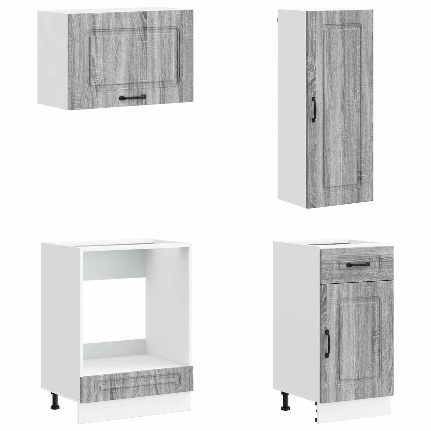 vidaXL Kitchen Unit KALMAR 8 pcs Grey Sonoma Engineered Wood 4