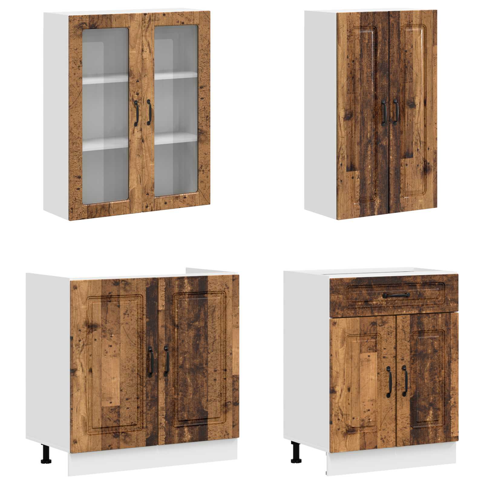 vidaXL Kitchen Unit KALMAR 8 pcs Old Wood Engineered Wood 2