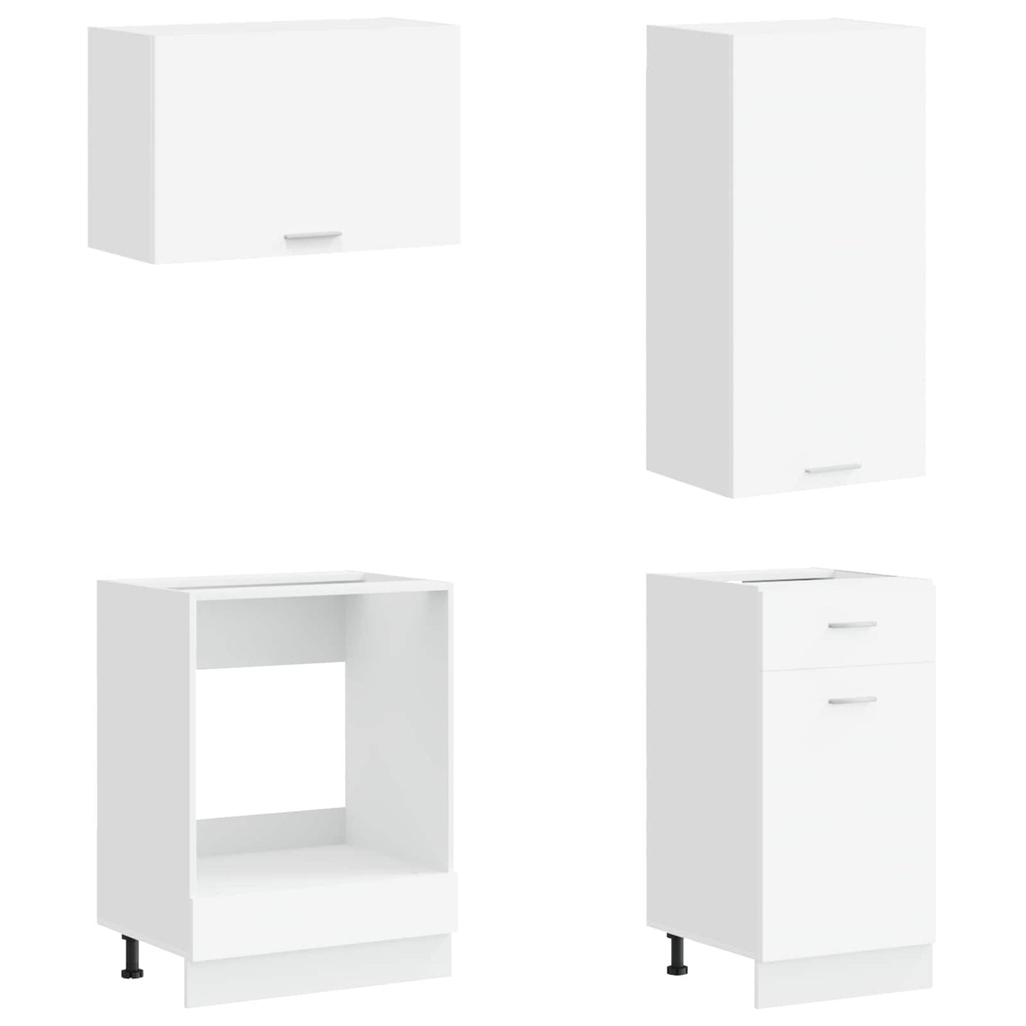 vidaXL Kitchen Unit LYON 8 pcs White Engineered Wood 4