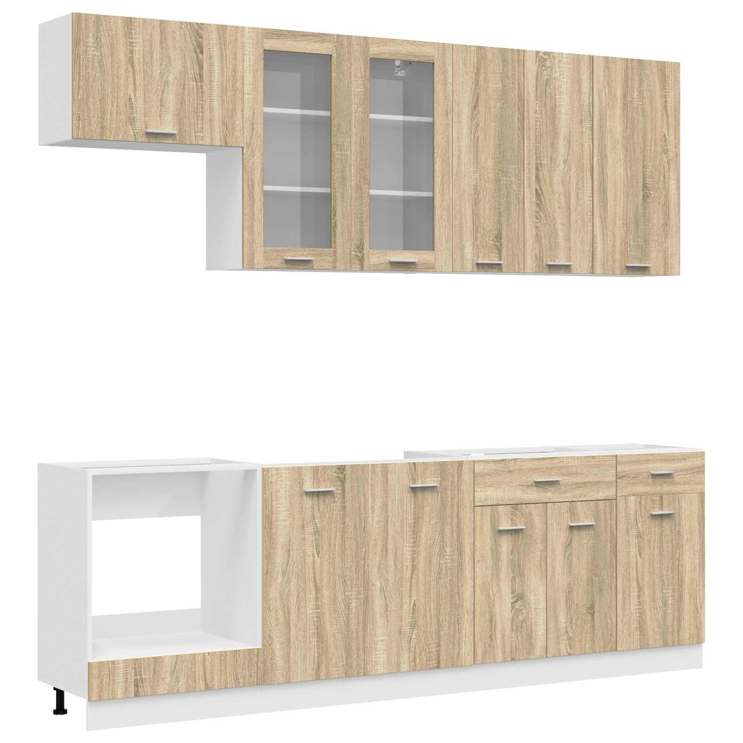 vidaXL Kitchen Unit LYON 8 pcs Sonoma Oak Engineered Wood 2