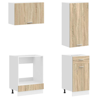 vidaXL Kitchen Unit LYON 8 pcs Sonoma Oak Engineered Wood 4