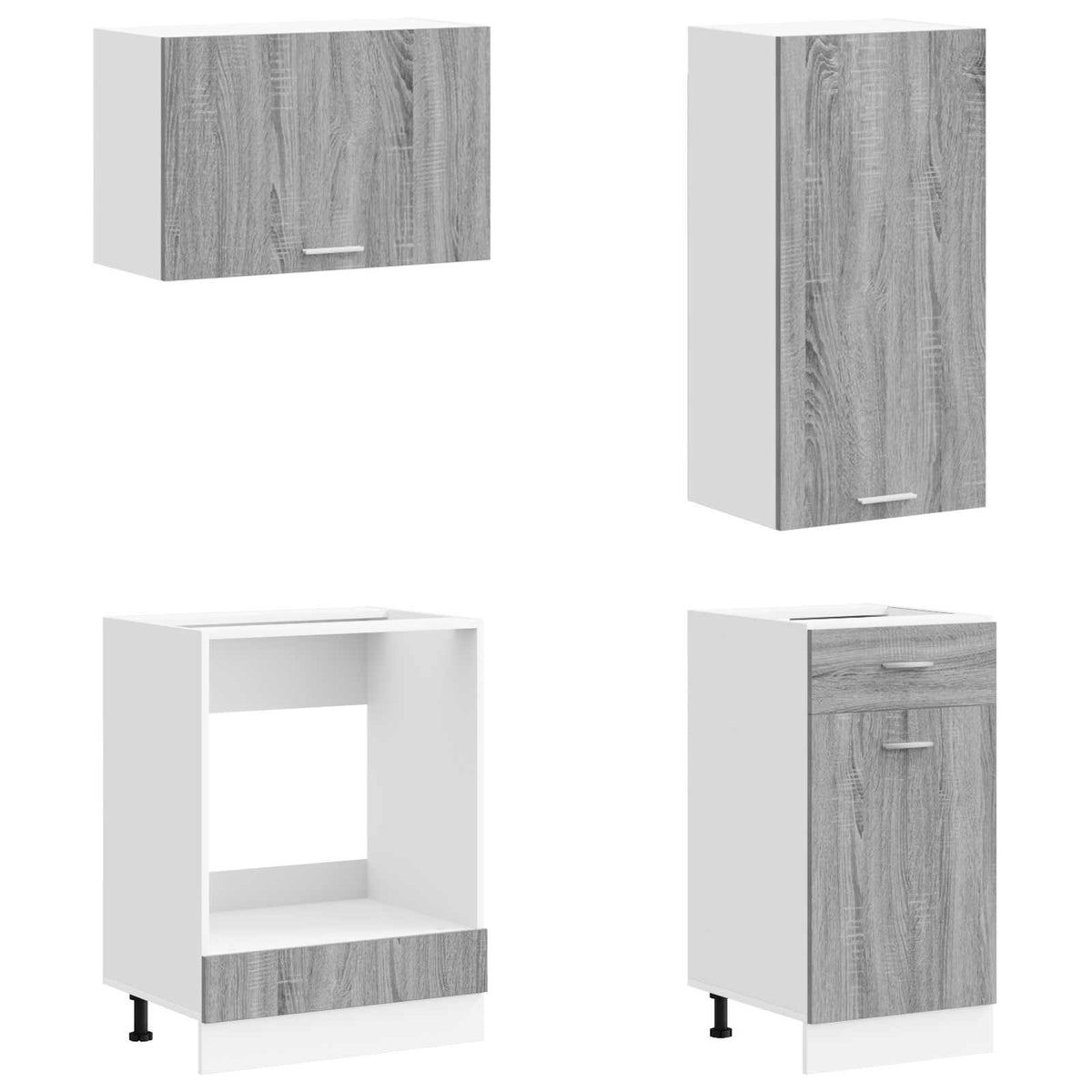 vidaXL Kitchen Unit LYON 8 pcs Grey Sonoma Engineered Wood 4