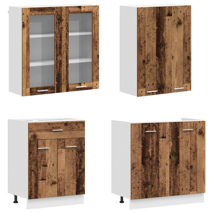 vidaXL Kitchen Unit LYON 8 pcs Old Wood Engineered Wood 2