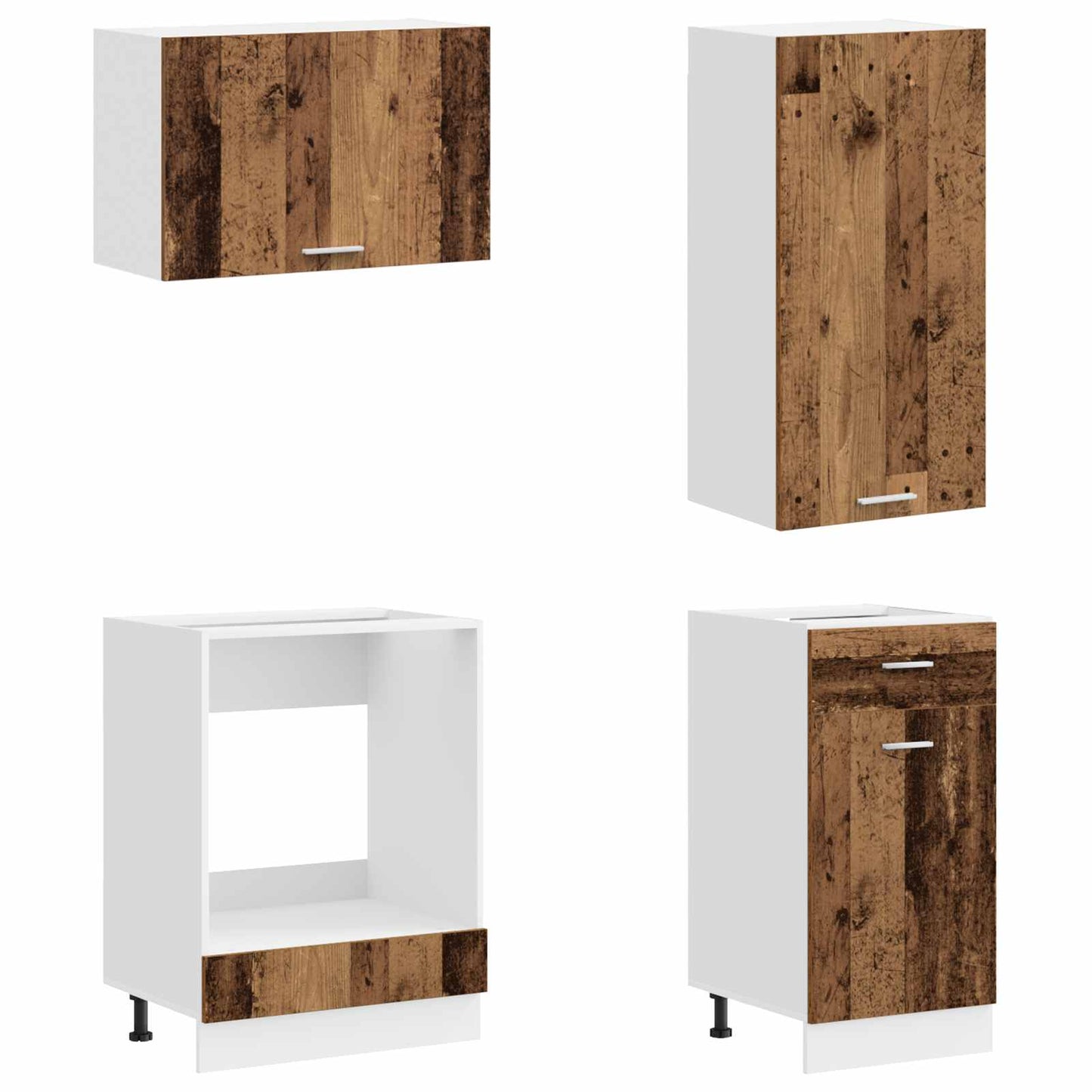 vidaXL Kitchen Unit LYON 8 pcs Old Wood Engineered Wood 3