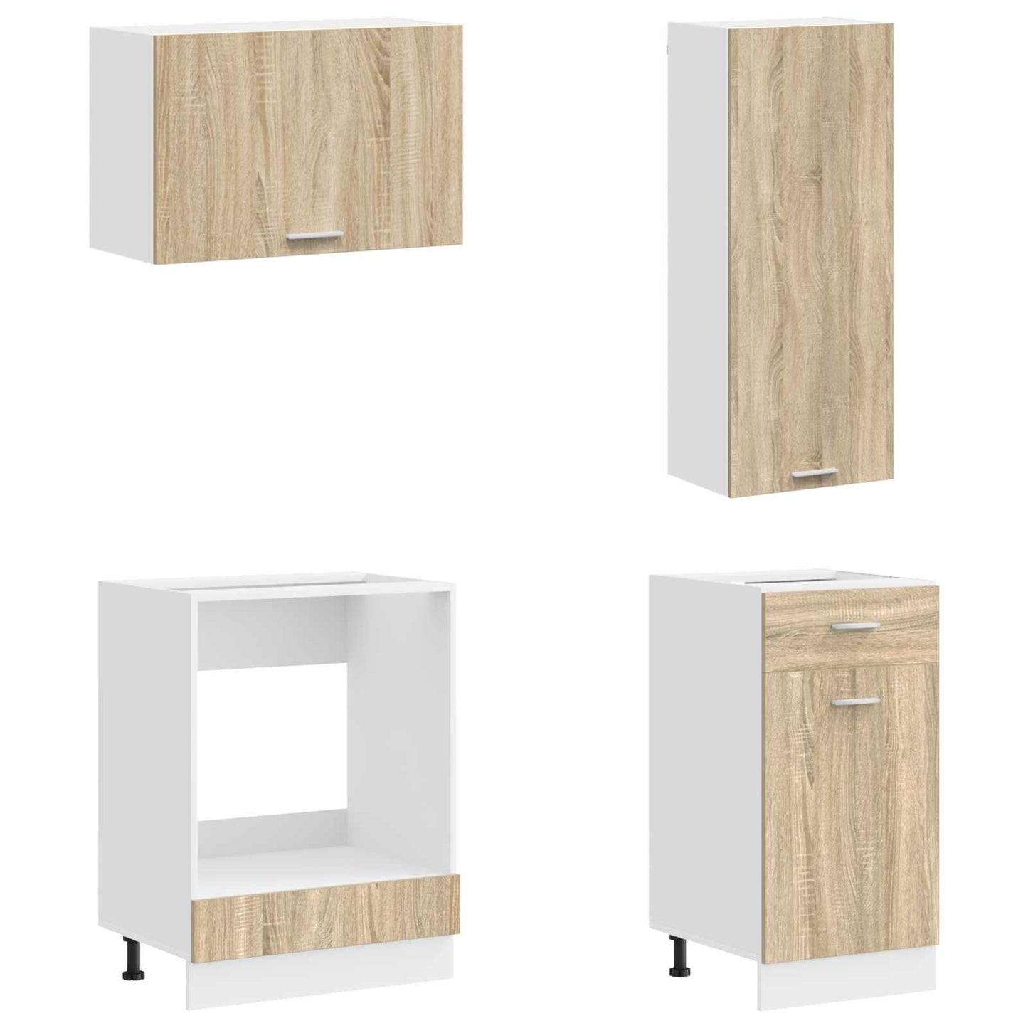 vidaXL Kitchen Unit LYON 8 pcs Sonoma Oak Engineered Wood 4
