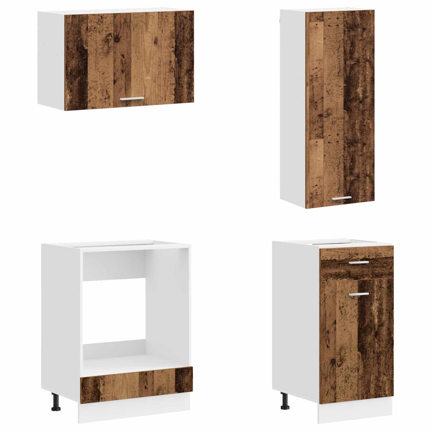 vidaXL Kitchen Unit LYON 8 pcs Old Wood Engineered Wood 4
