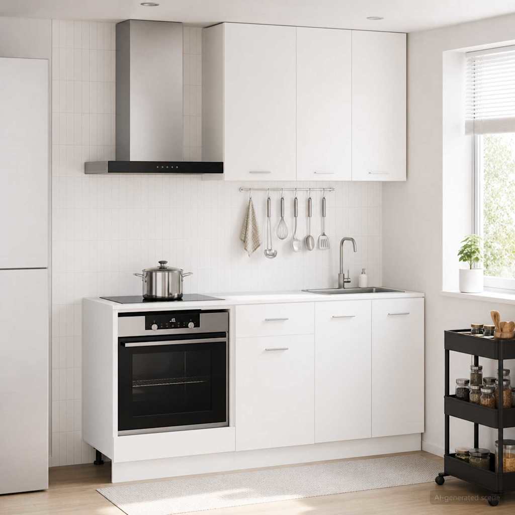 Kitchen Unit LYON 5 pcs Engineered Wood White 80 cm