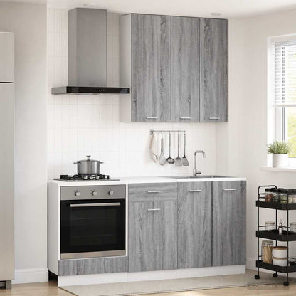 Kitchen Unit LYON 5 pcs Engineered Wood Grey sonoma 100 cm