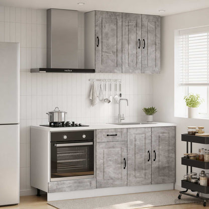 Kitchen Unit KALMAR 5 pcs Engineered Wood Concrete grey 80 cm