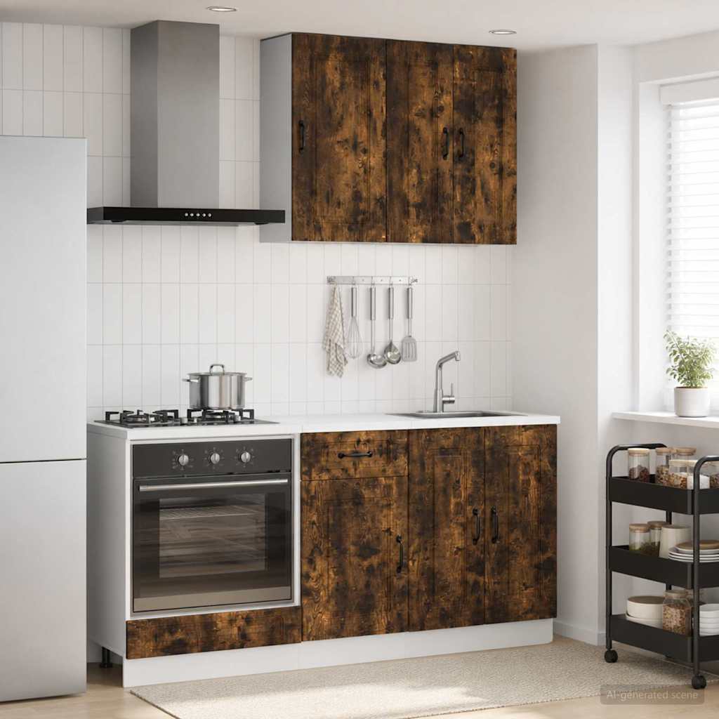 Kitchen Unit KALMAR 5 pcs Engineered Wood Smoked oak 80 cm