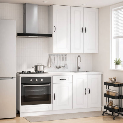 Kitchen Unit KALMAR 5 pcs Engineered Wood High gloss white 100 cm