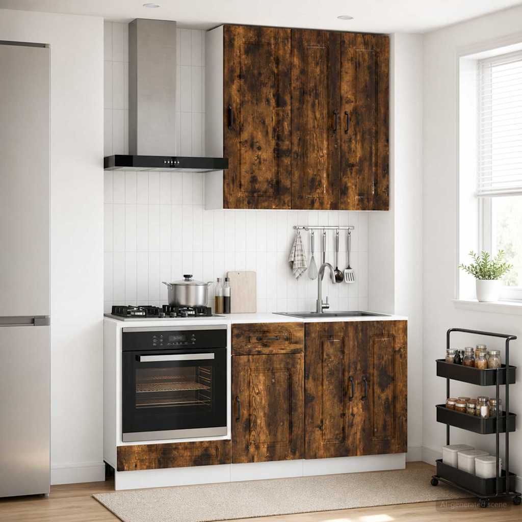 Kitchen Unit KALMAR 5 pcs Engineered Wood Smoked oak 100 cm