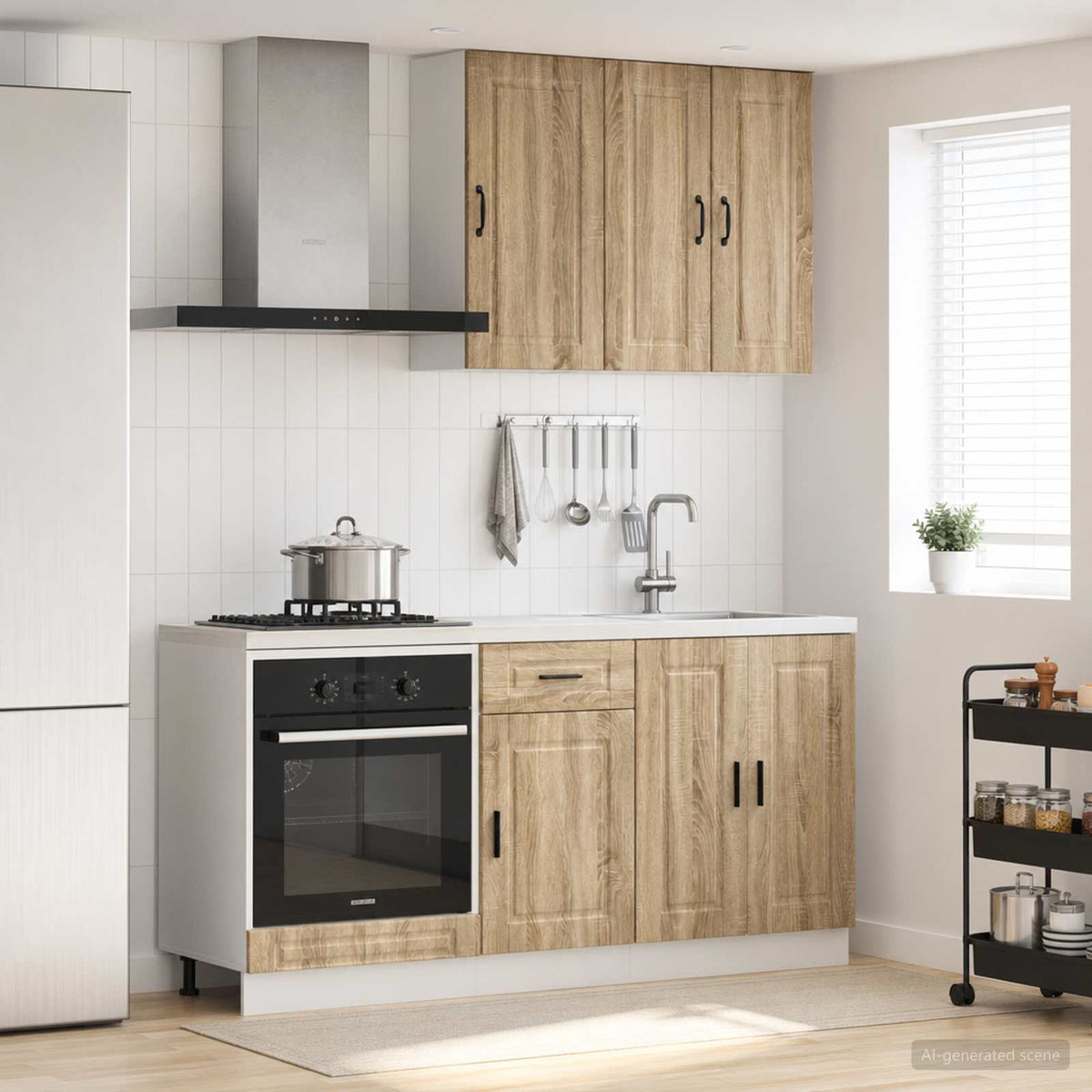 vidaXL Kitchen Unit PORTO 5 pcs Engineered Wood