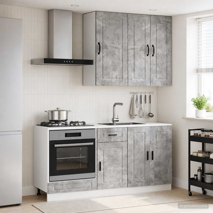 vidaXL Kitchen Unit PORTO 5 pcs Engineered Wood