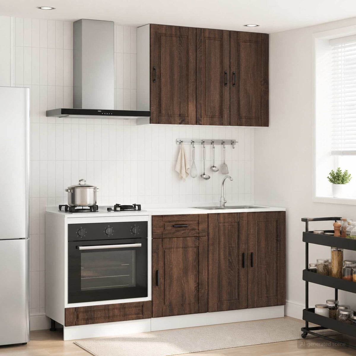 vidaXL Kitchen Unit PORTO 5 pcs Engineered Wood