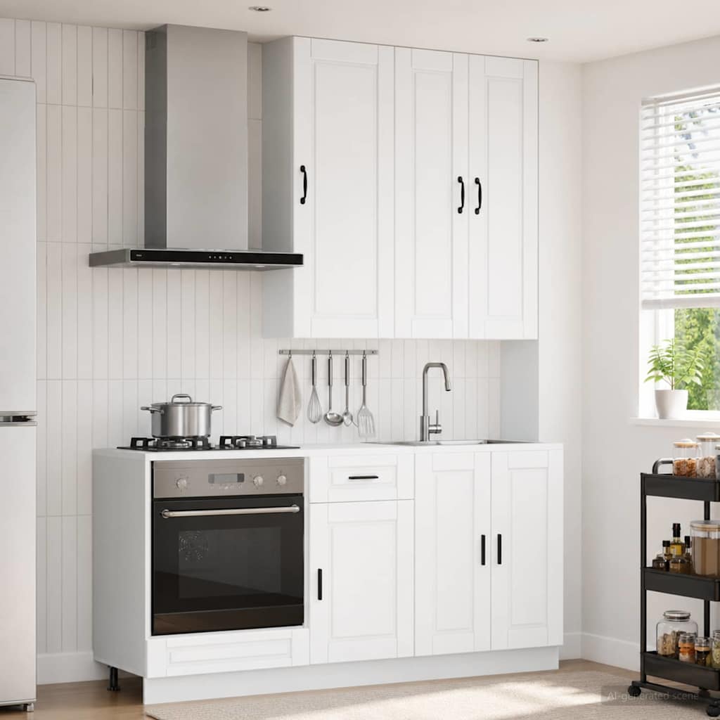 Kitchen Unit PORTO 5 pcs Engineered Wood White