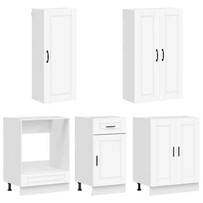 Kitchen Unit PORTO 5 pcs Engineered Wood White