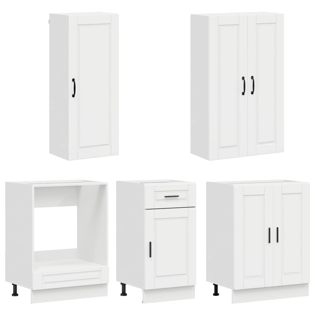 Kitchen Unit PORTO 5 pcs Engineered Wood High gloss white