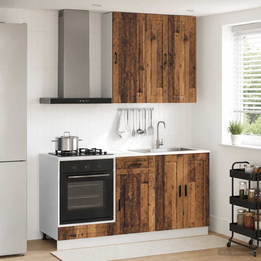 vidaXL Kitchen Unit PORTO 5 pcs Engineered Wood