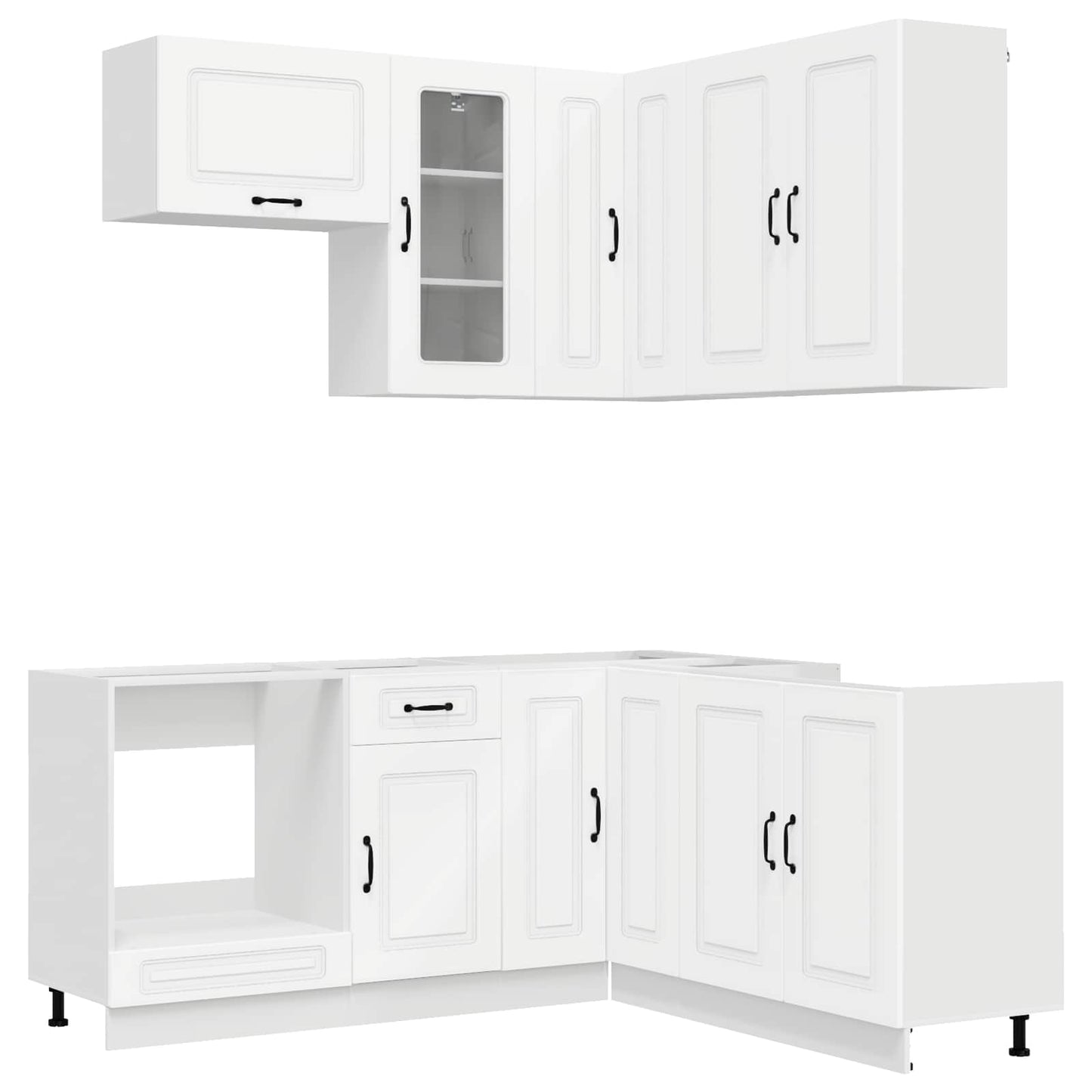 vidaXL Kitchen Unit KALMAR 8 pcs White Engineered Wood 2