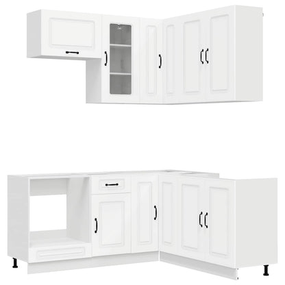vidaXL Kitchen Unit KALMAR 8 pcs White Engineered Wood 2