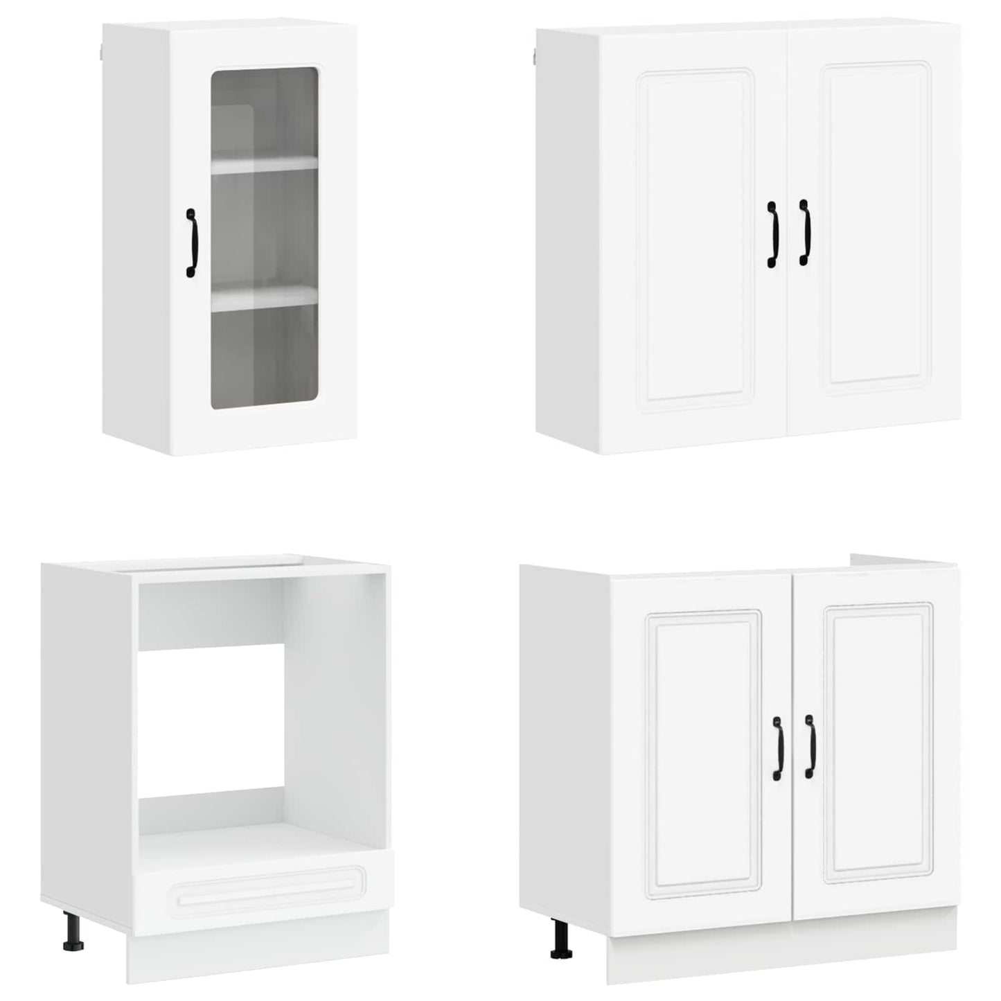 vidaXL Kitchen Unit KALMAR 8 pcs White Engineered Wood 3